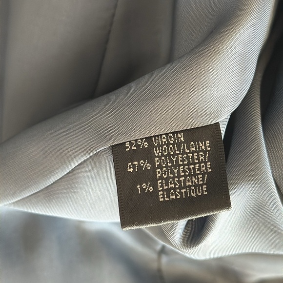 Lafayette 148 NY Navy Gray Womens Blazer 10 Wool Office Soft - Picture 5 of 8